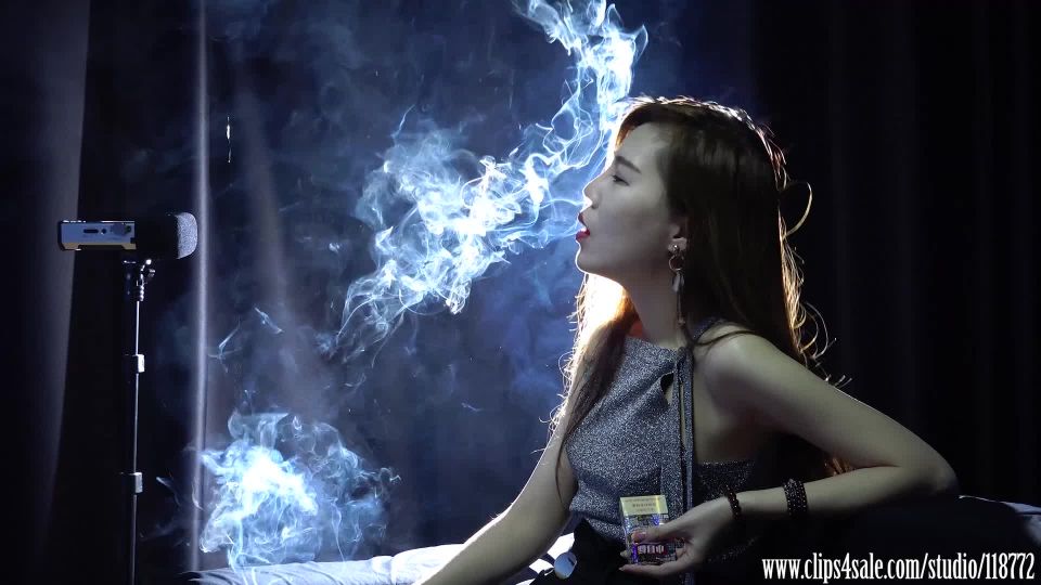 asia smoking beauty Shehui chain smoking two cigarettes Asian Fetish Club
