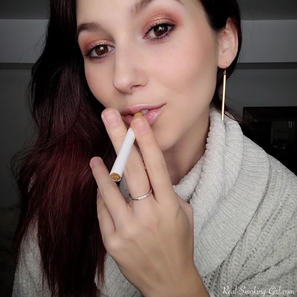 A Cigarette and SO MUCH Eye Contact Real Smoking Girl