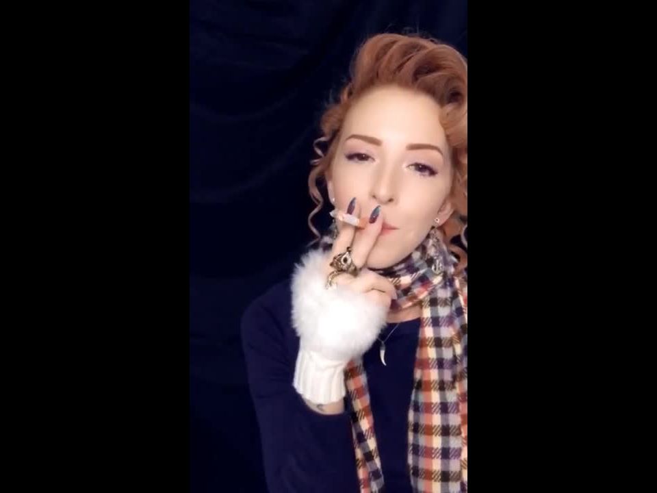 Pretty Redhead Chainsmoker Speaking