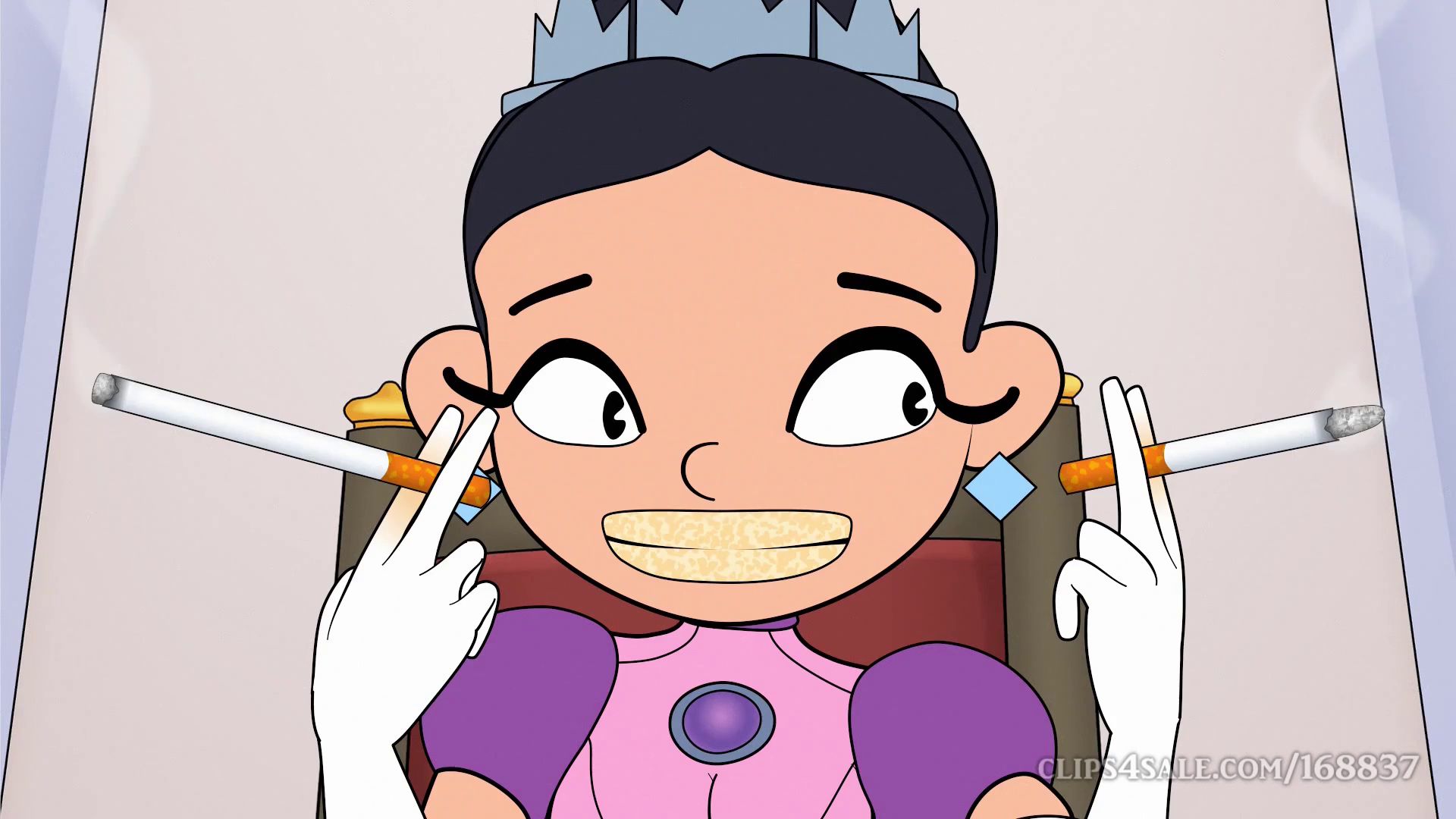 Dark Side Smoking Girl Smoking Two at Once and Fucking Cigarette Fetish Cartoon Animations