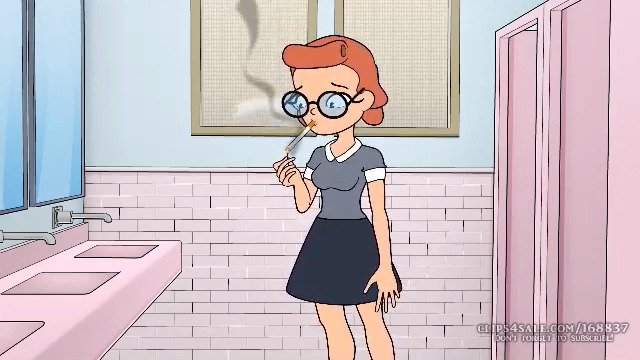 Glory Hole Girl Smoking Fetish in Bathroom