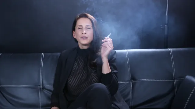 Jenny corks dangling sheer couch Studio Smoke
