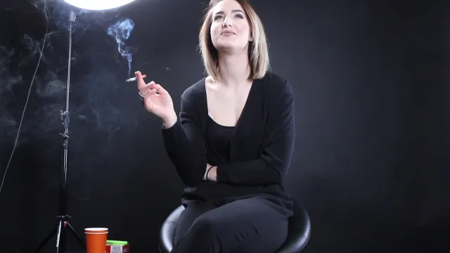 Liz dangling Studio Smoke